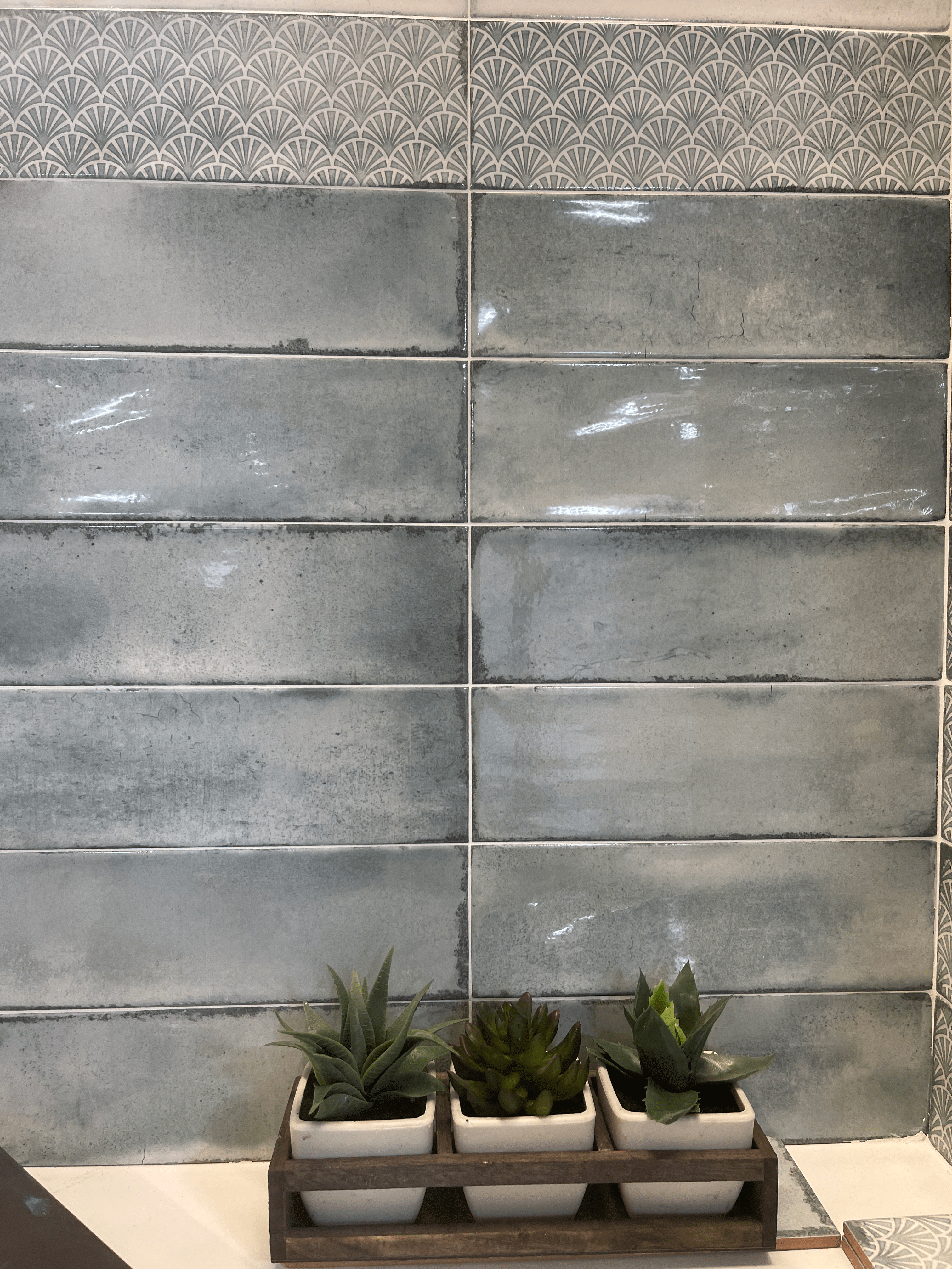 Blue wall tiles