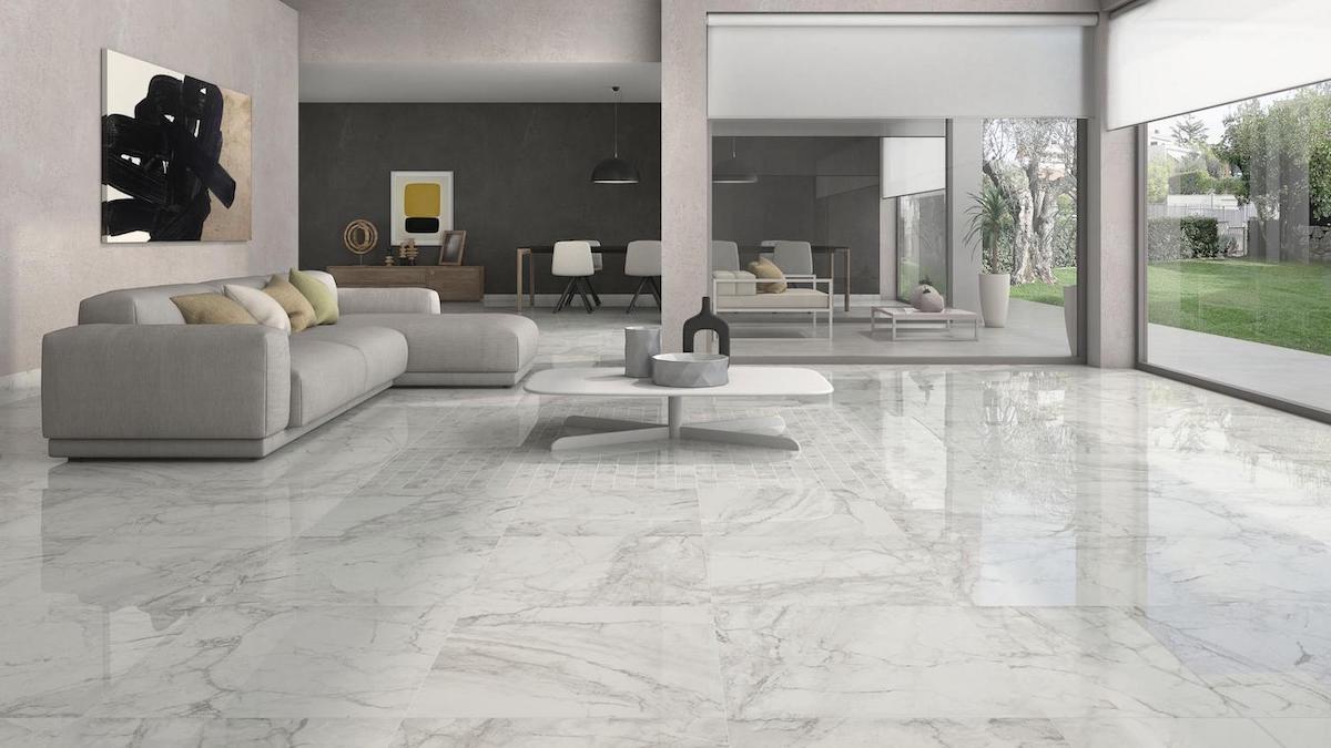 polished marble tiles