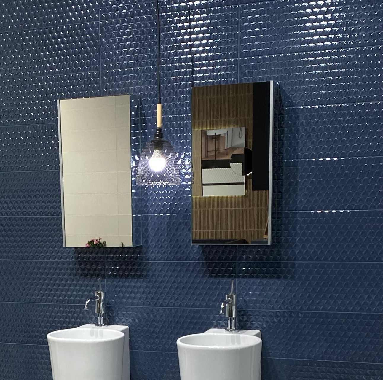 Blue wall tiles