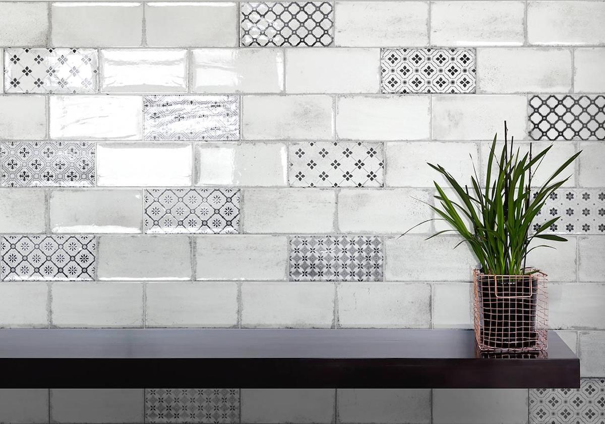 Blue wall tiles