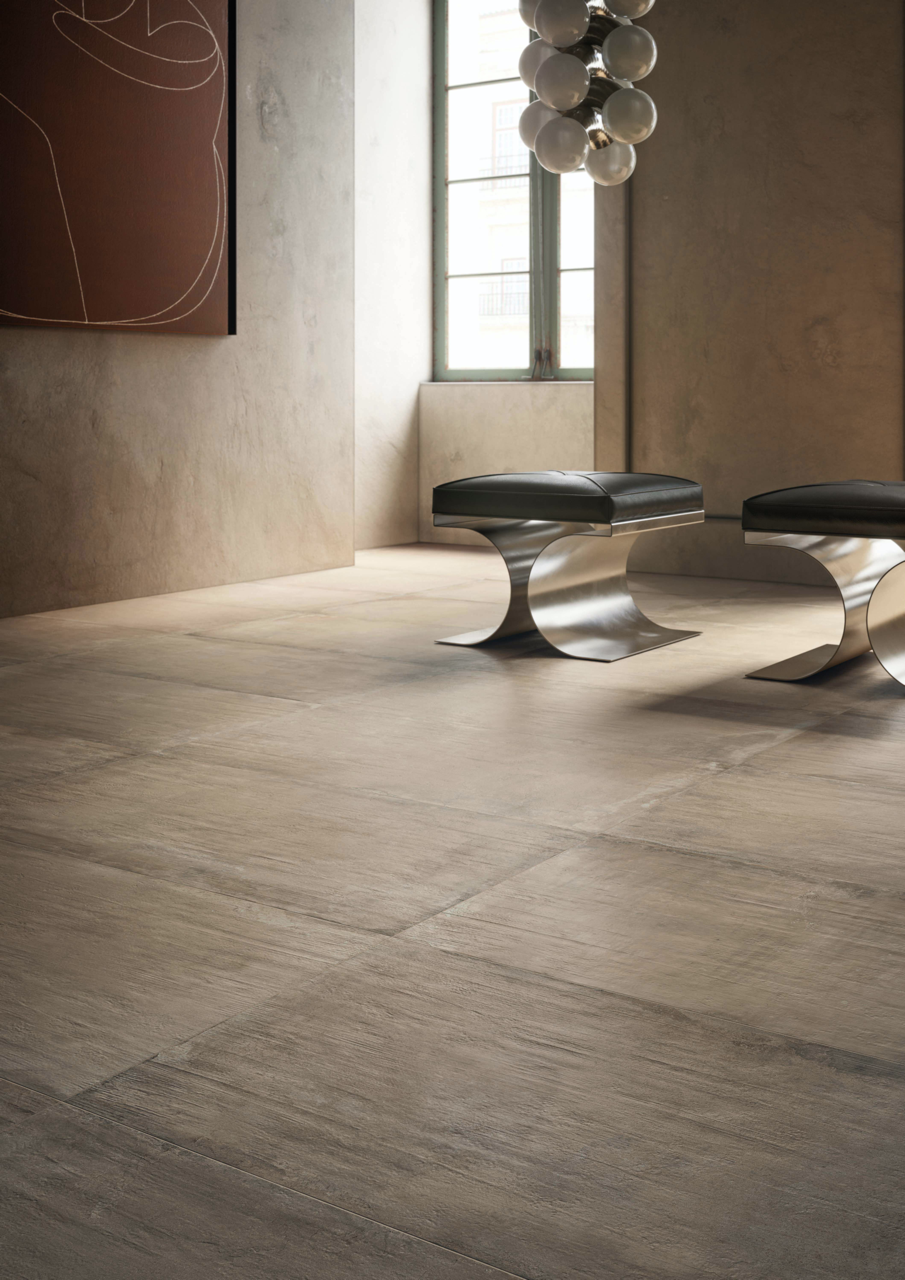 Limestone effect tiles