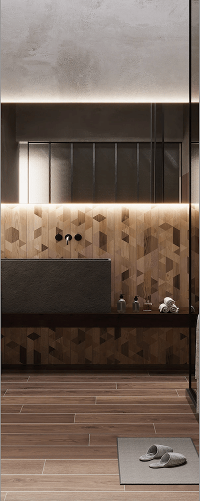Italian wood effect porcelain tiles